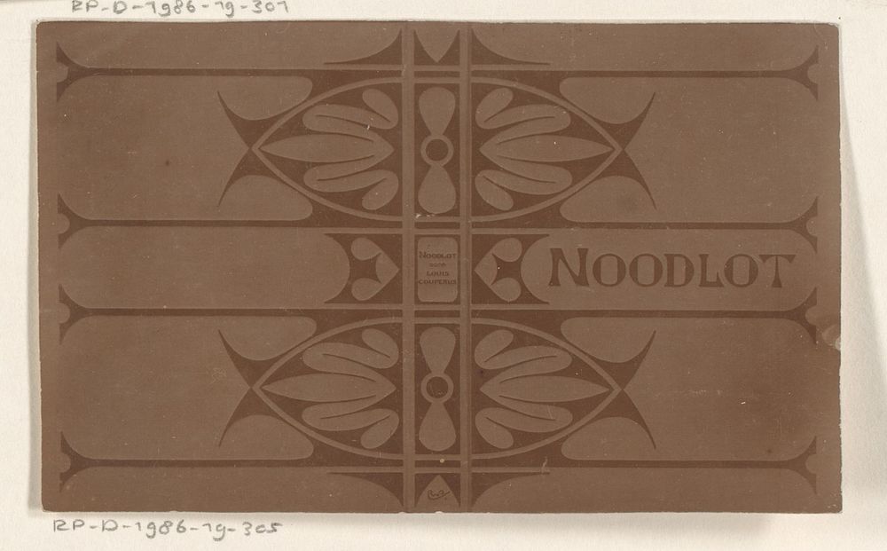 Boekband van: Louis Couperus, Noodlot, 1898 (in or after 1898) by anonymous