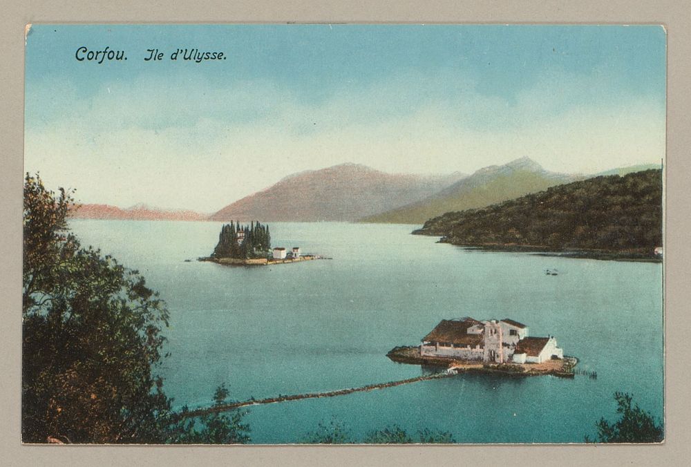 Gezicht op Corfu (c. 1895 - c. 1915) by anonymous