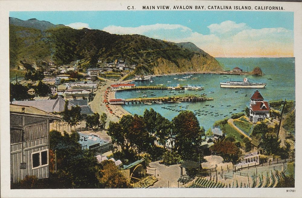C.1. Main view, Avalon Bay, Catalina Island, California (c. 1928) by anonymous