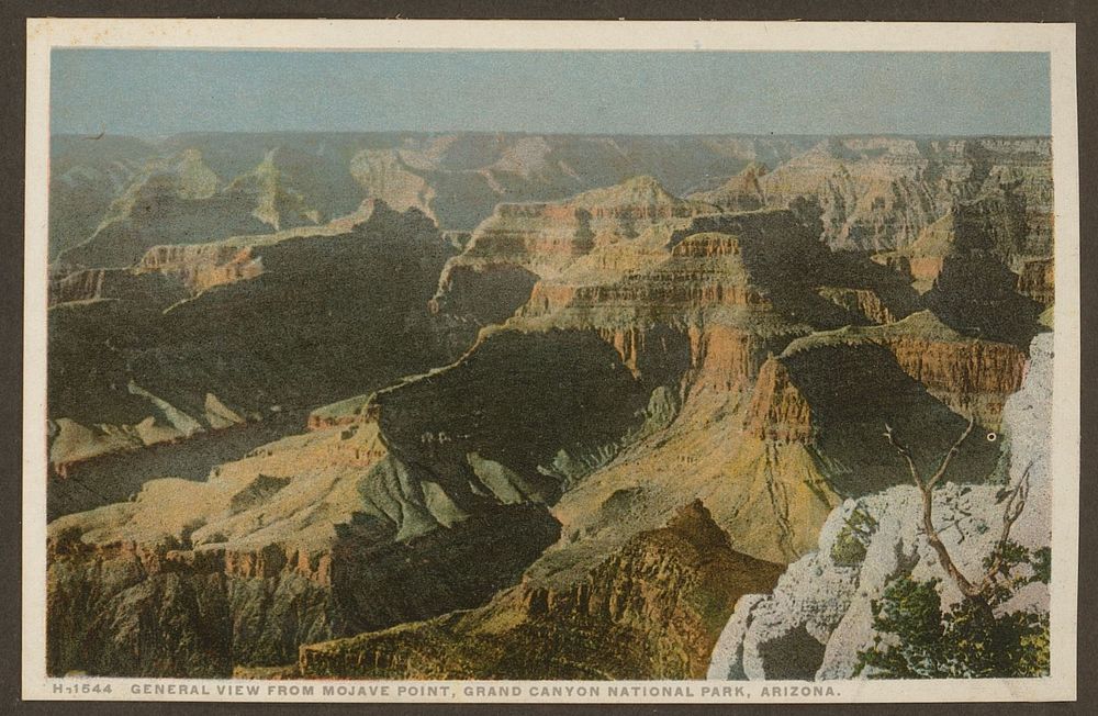 General view from Mojave Point, Grand Canyon National Park, Arizona (c. 1928) by anonymous
