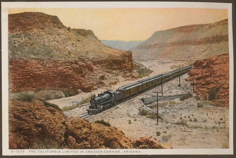 The California Limited in Crozier Canyon, Arizona (c. 1928) by anonymous