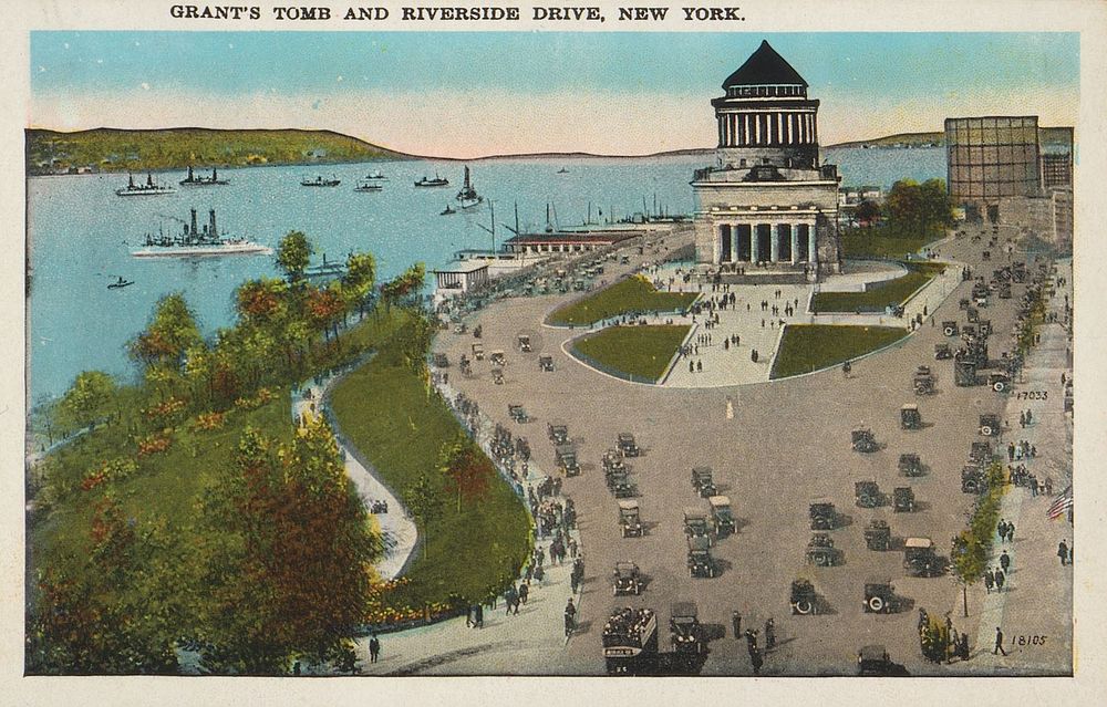 Grant's Tomb and Riverside rive, New York (c. 1928) by anonymous