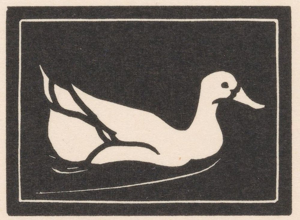 Zwemmende eend (1923 - 1924) by Julie de Graag
