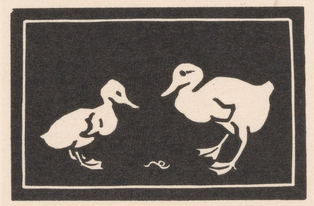 Twee eendenkuikens (1923 - 1924) by Julie de Graag