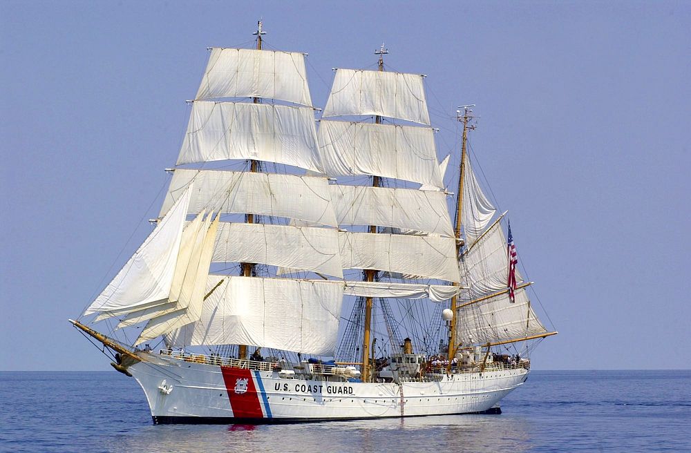 EAGLE (FOR RELEASE)SAN FRANSISCO, Calif., (Oct. 12, 2002)---The training cutter, barque Eagle, which is homported in New…