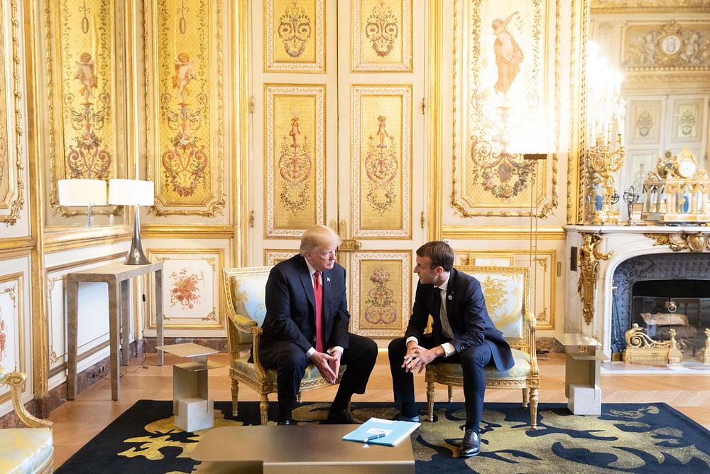 President Donald J. Trump and President Emmanuel Macron of France