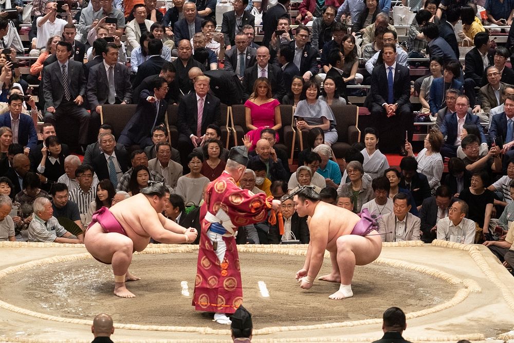 President Trump and First Lady Melania Attend a Sumo Tournament
