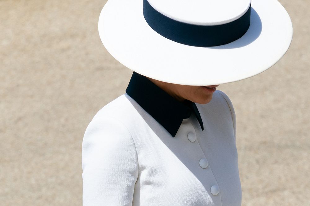 The President and First Lady in the U.K. First Lady Melania Trump walks across the lawn of Buckingham Palace Monday, June 3…