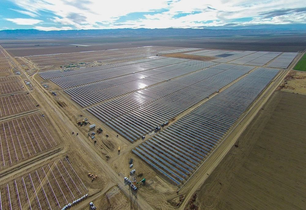 This solar array from California is similar to the proposed Crimson Solar Project. Photo courtesy of Recurrent Energy.…