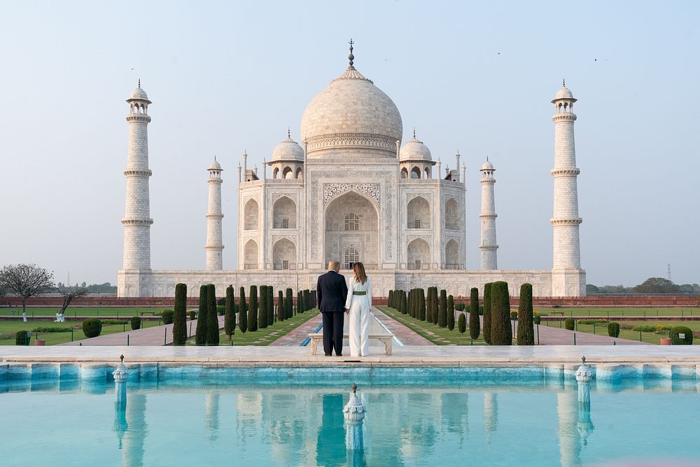 President Trump and the First Lady in India