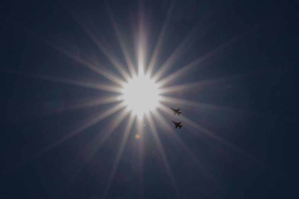 U.S. Air National Guard F-16 Fighting Falcon fighter jets from the South Carolina Air National Guard’s 169th Fighter Wing…