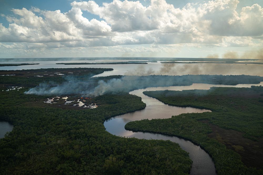 Fire in Everglades Wilderness