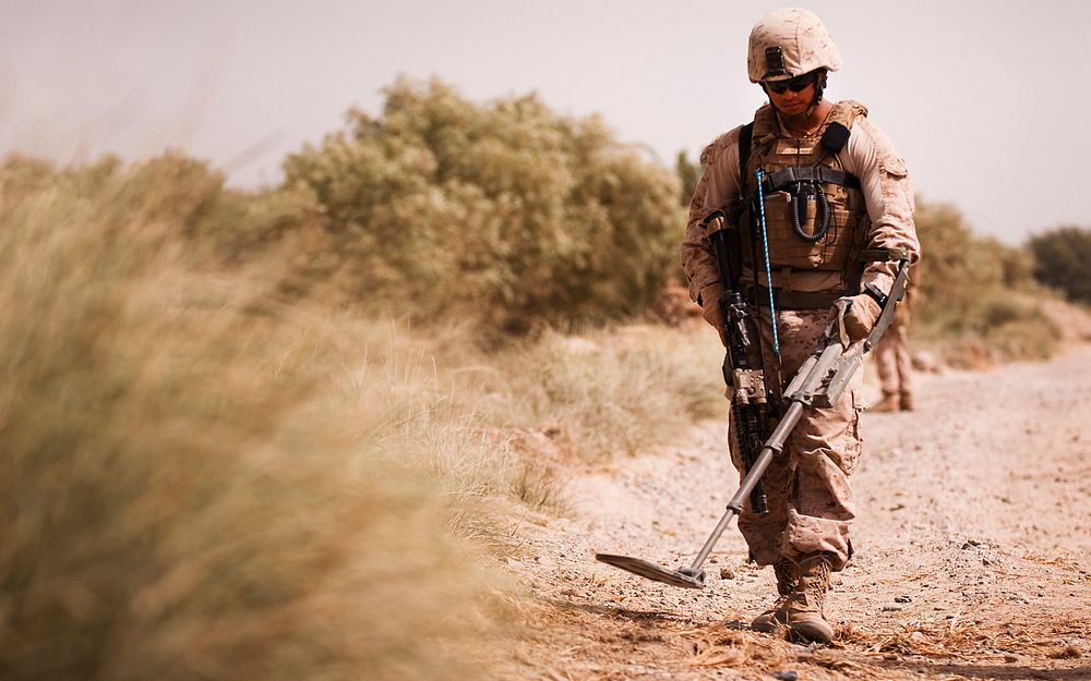 Marines search for IEDs