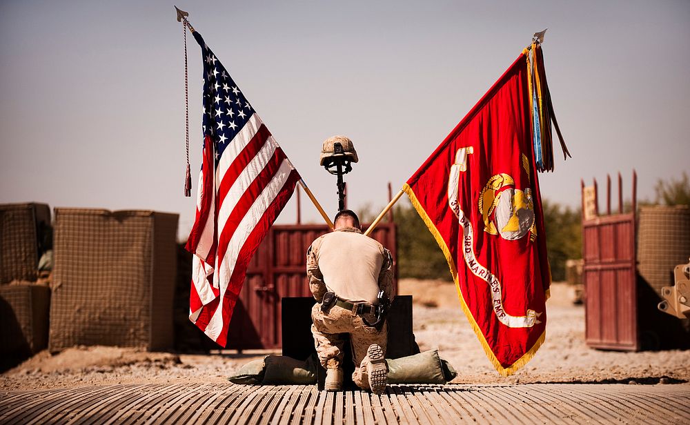 Marines pay respects to fallen brothers