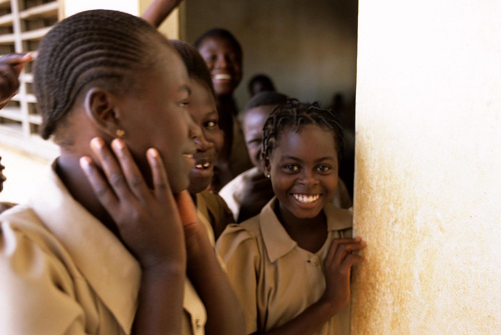Beninois school children. Original public domain image from Flickr