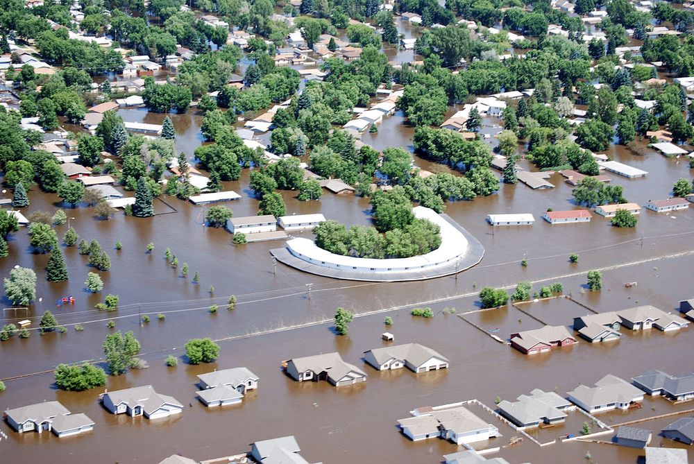 Minot, N.D., flooded from the Souris River