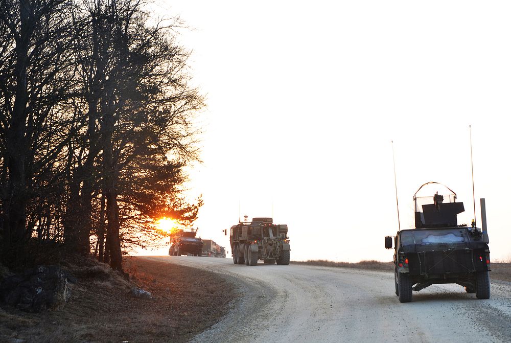 173rd Airborne Brigade Mission Rehearsal Exercise - convoy.