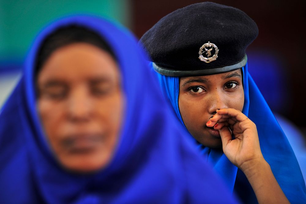 An opening ceremony is held by the African Union and the Somali Police Force to commemorate the beginning of a new training…