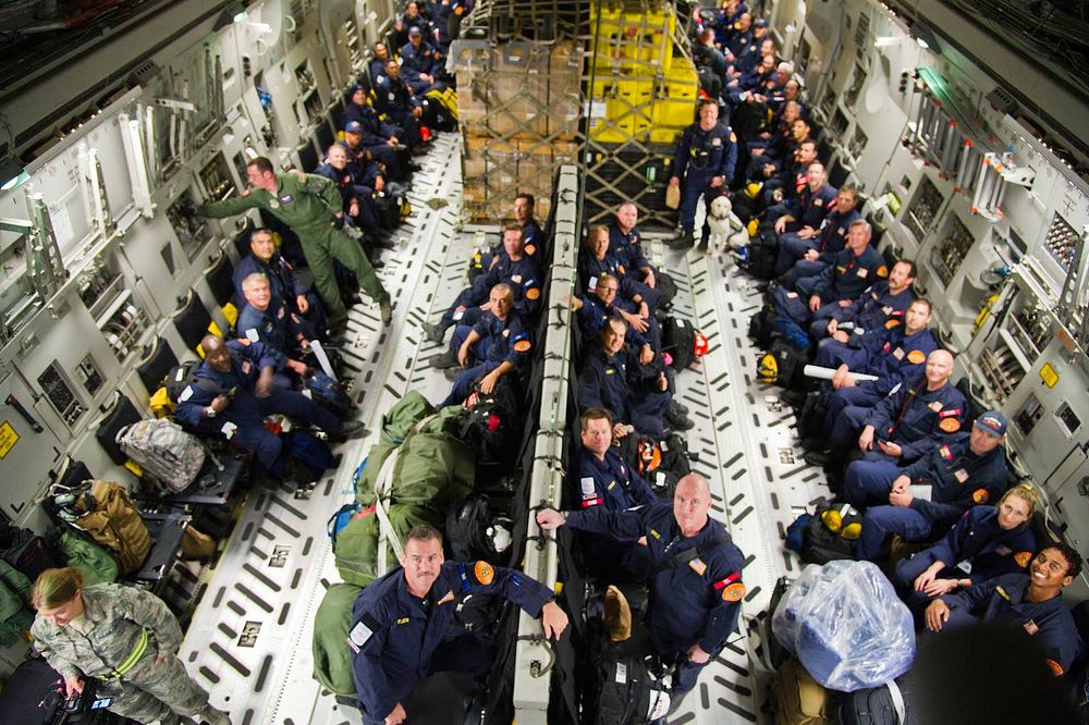 U.S. Air Force Transports USAID Urban Search and Recue Team to Nepal