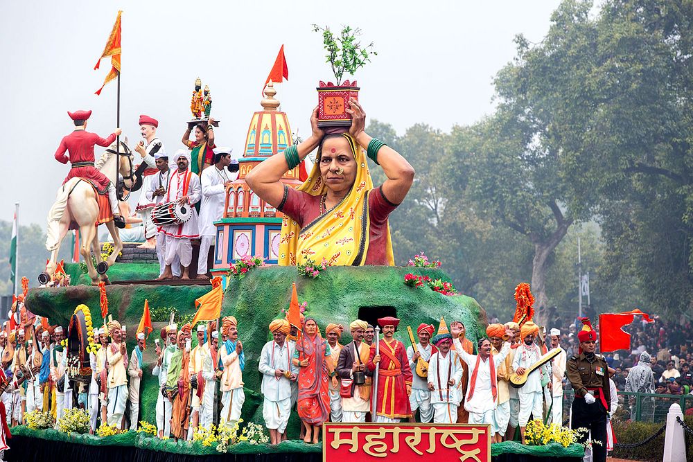A float is featured during the Republic Day Parade in New Delhi, India, Jan. 26, 2015.