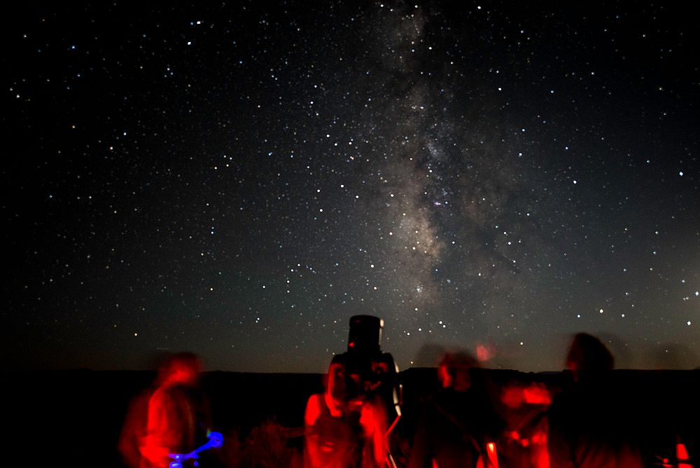 Star PartyVisitors view night sky objects through a telescope. Celebrating the designation of Canyonlands as an…