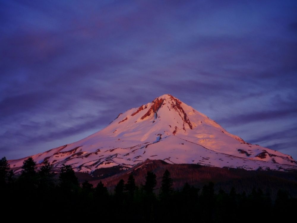 Mt Hood at Dawn, Mt Hood National Forest. Original public domain image from Flickr
