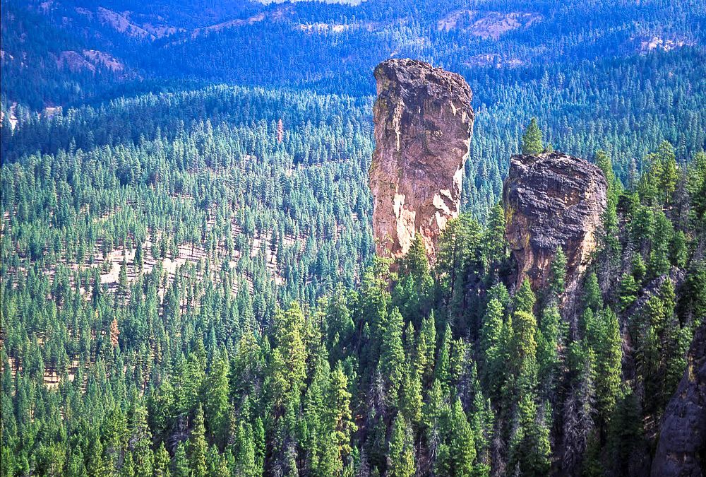 Steins Pillar in the Mill Creek Wilderness on the Ochoco National Forest in Central Oregon. Original public domain image…
