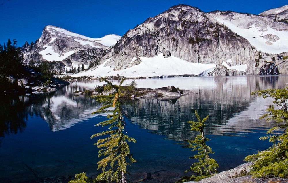 Winter at Perfection Lake in the Alpine Lakes Wilderness on the Okanogan-Wenatchee National Forest in Washington. Original…