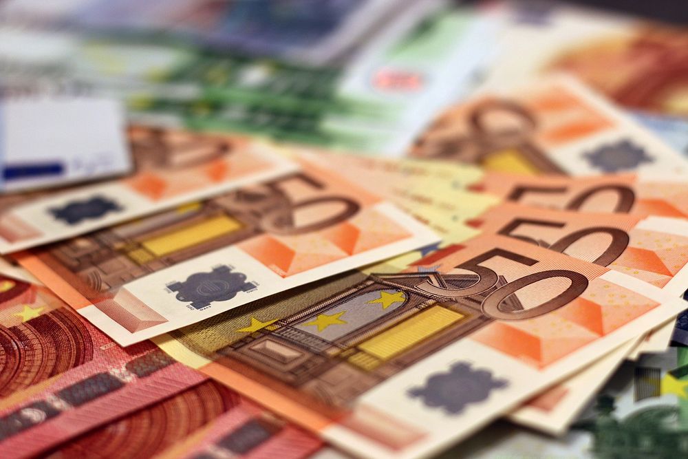 Finance, money, euros. Original public domain image from Flickr