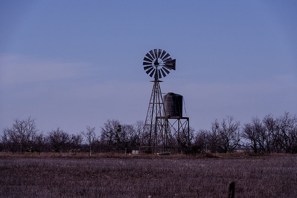 Country side windmill scenery. Free public domain CC0 photo.