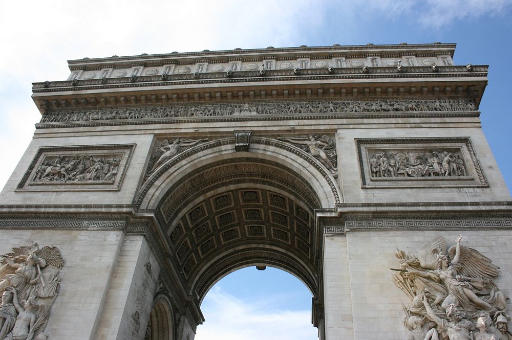 Arc de Triomphe, Paris, France. Free public domain CC0 image.