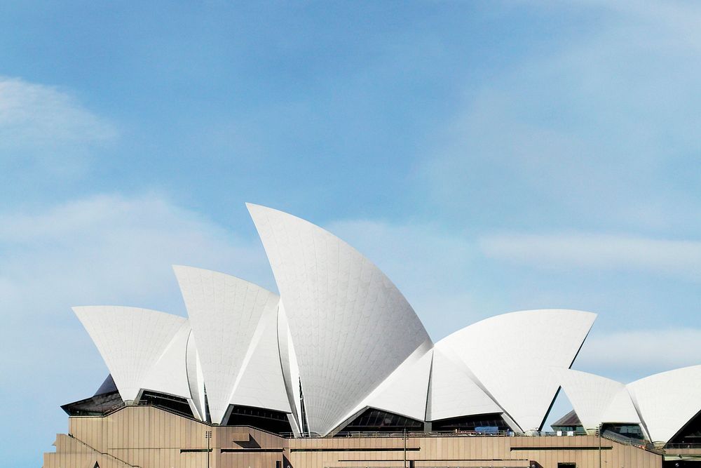 Sydney opera house background, Australia's famous architecture psd