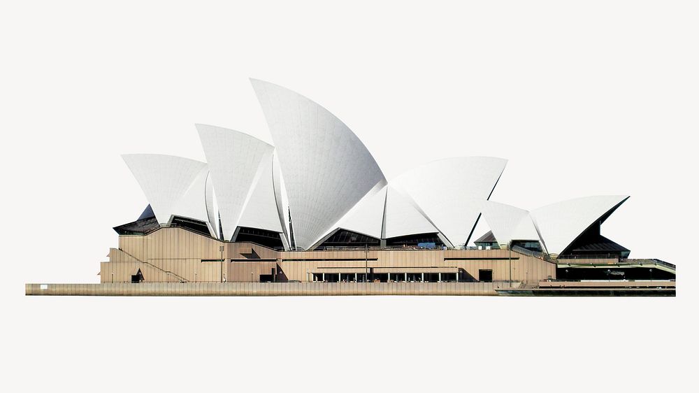 Sydney Opera House clipart, Australia's famous landmark psd