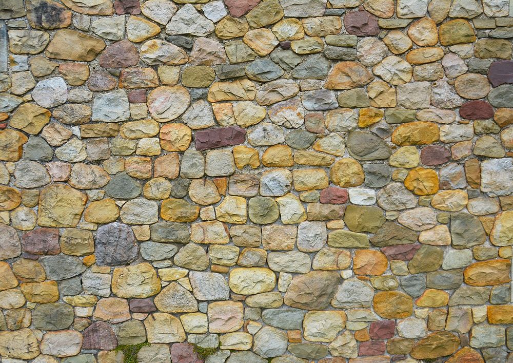 Cobblestones wall pattern, stone texture background
