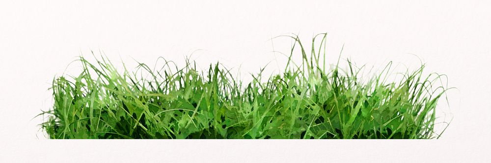 Grass border, nature collage element design psd