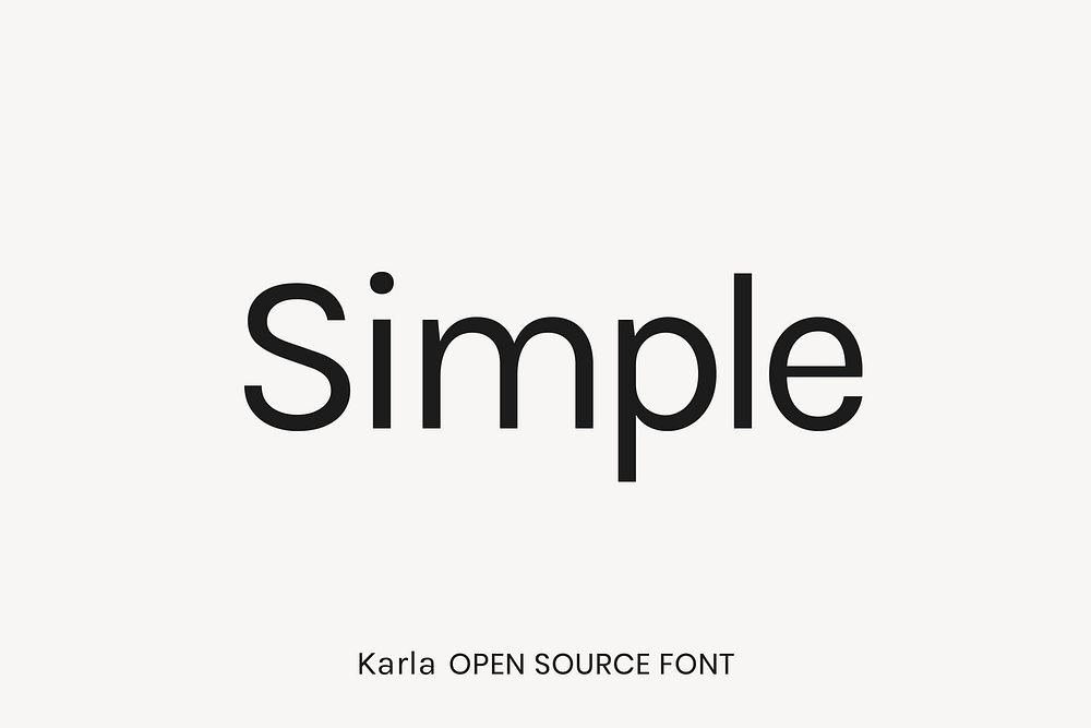 Karla Open Source Font by Jonny Pinhorn