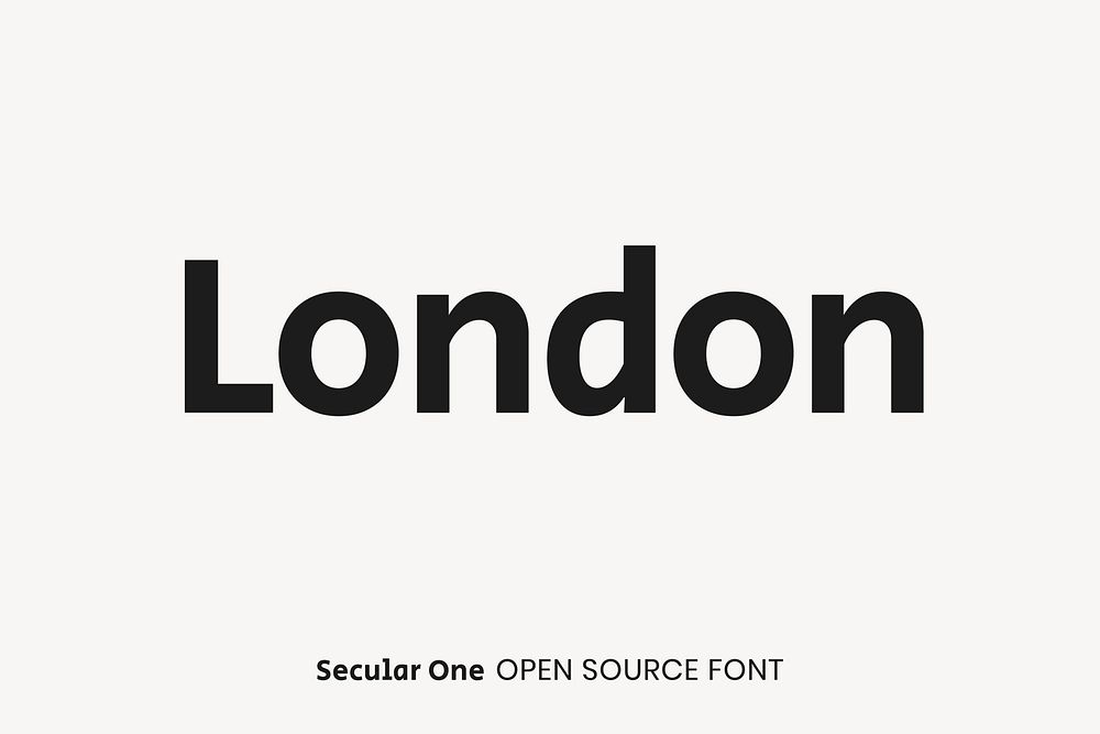 Secular One Open Source Font by Michal Sahar