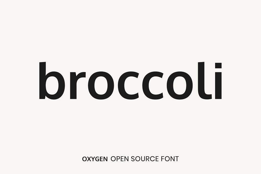 Oxygen Open Source Font by Vernon Adams