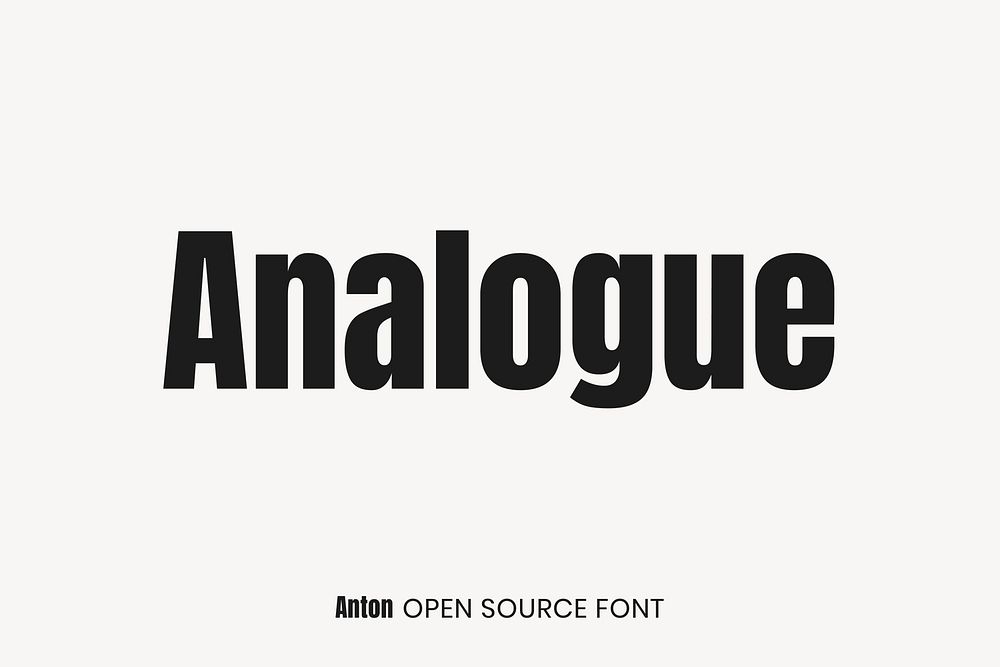Anton Open Source Font by Vernon Adams