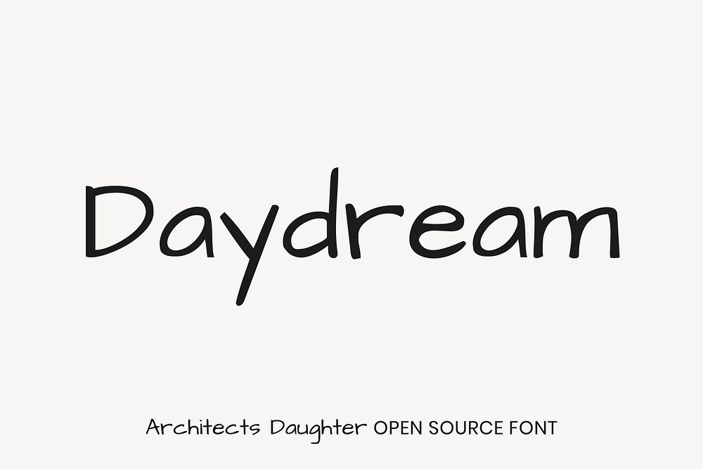 Architects Daughter Open Source Font by Kimberly Geswein