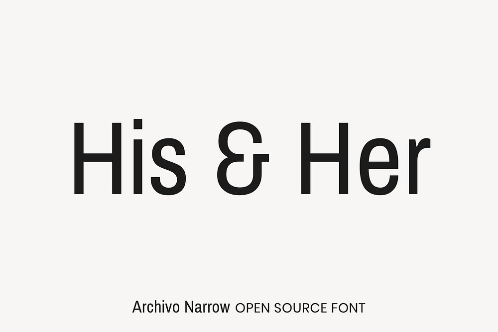 Archivo Narrow Open Source Font by Omnibus-Type