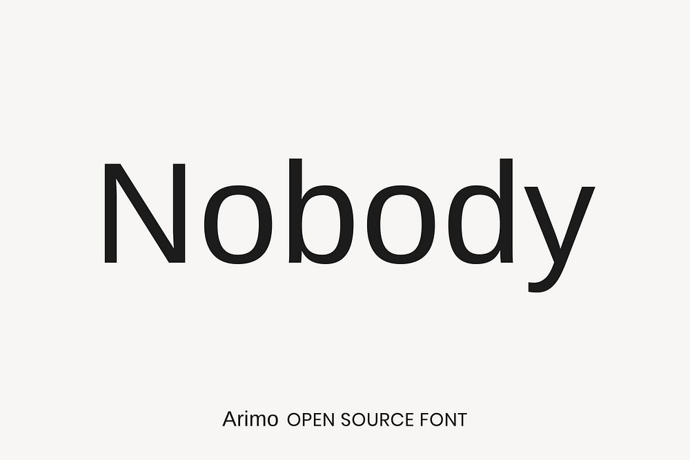 Arimo Open Source Font by Steve Matteson