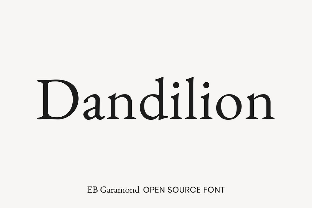 EB Garamond Open Source Font by Georg Duffner, Octavio Pardo