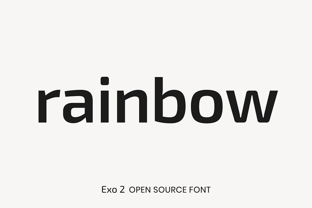 Exo 2 Open Source Font by Natanael Gama