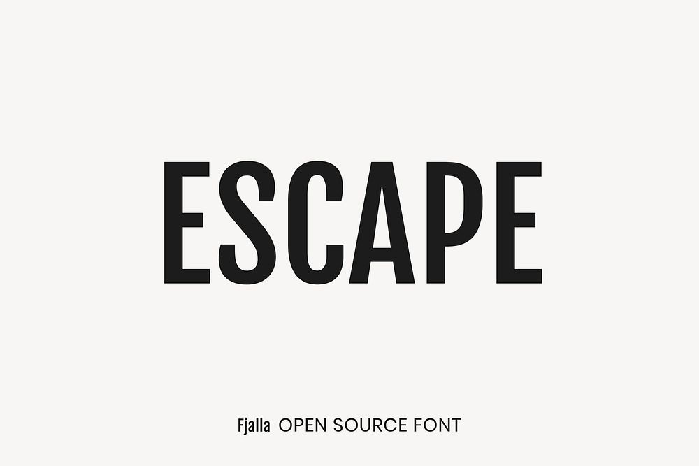 Fjalla Open Source  Font by Sorkin Type