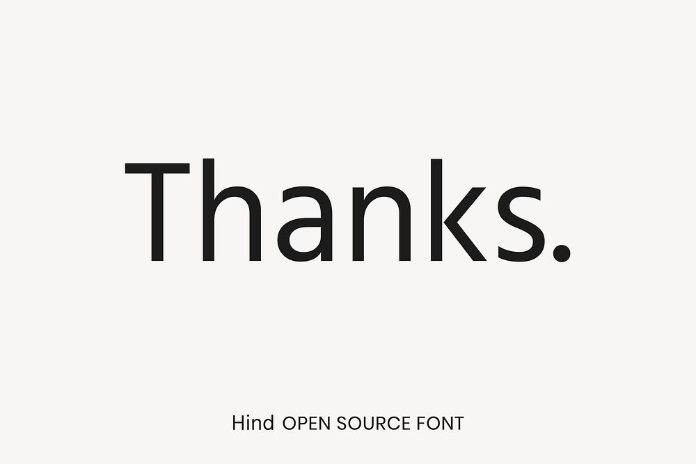 Hind Open Source Font by Indian Type Foundry