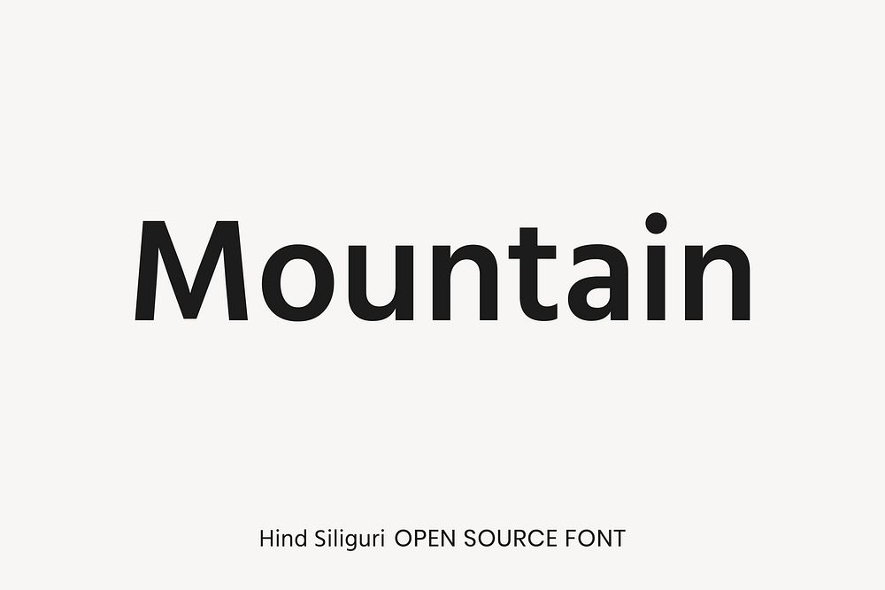 Hind Silliguri Open Source Font by Indian Type Foundry