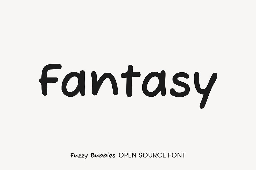 Fuzzy Bubbles open source font by Robert Leuschke