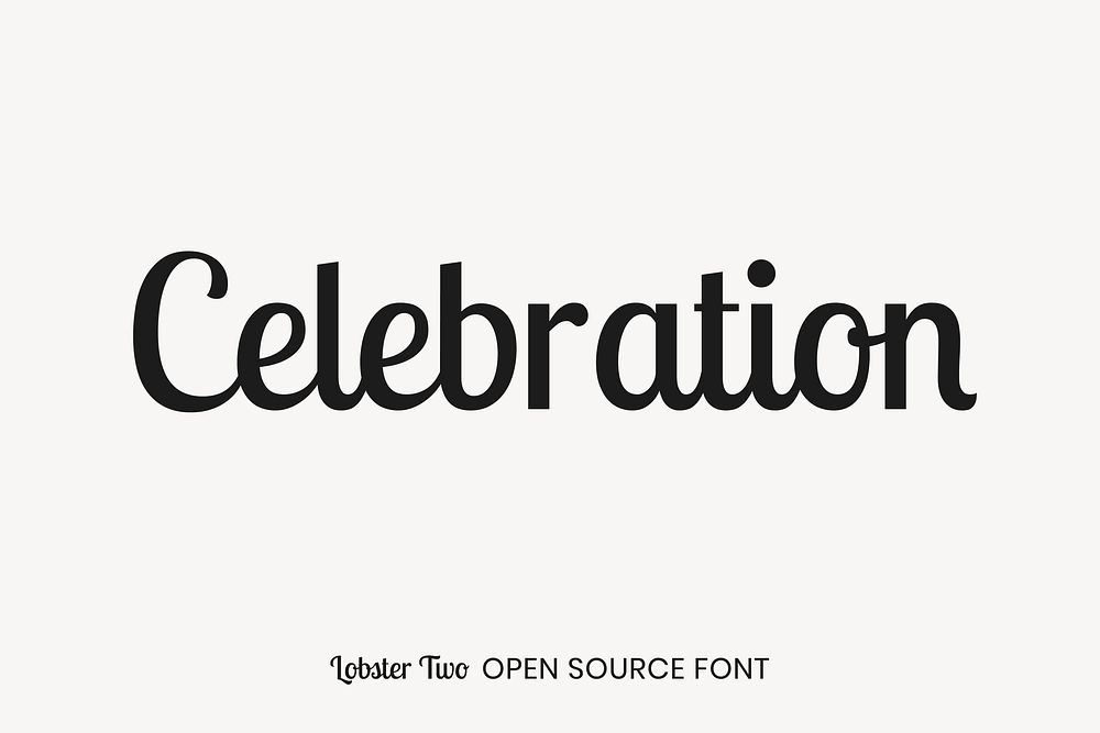 Lobster Two open source font by Impallari Type