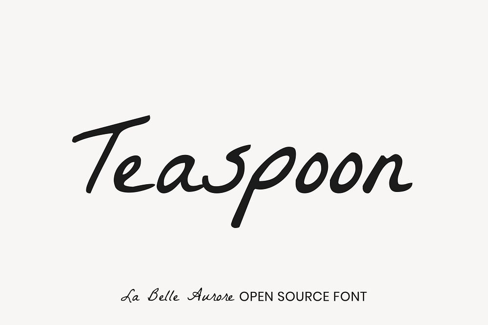 La Belle Aurore open source font by Kimberly Geswein